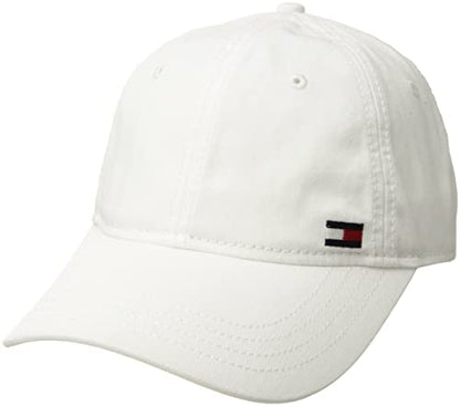 Tommy Hilfiger Men's Cotton Billy Adjustable Flap Baseball Cap - color: Classic White