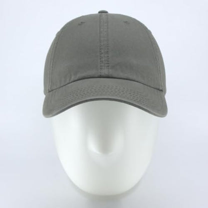 Washed Canvas Combed Cotton Unstructured Soft Crown Adjustable Dad Hat Baseball Cap - color: Canvas Olive Green