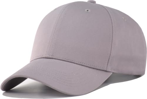 XL XXL 3XL Oversize Baseball Hat for Big Head Men – Adjustable Cotton Golf Ball Cap Fits Larger Sizes 7 3/8-8 1/8 - color: Lightgrey