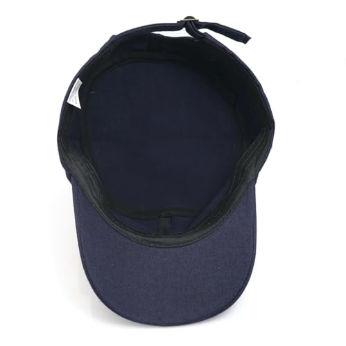 Unisex Basic Cadet Army Caps Everyday Military Style Hat - color: Navy Blue