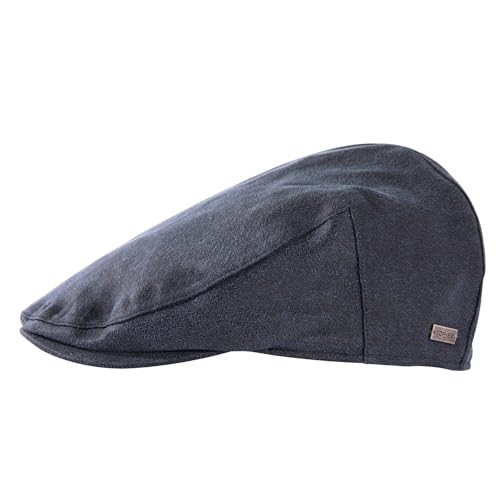 TOP-EX UPF 50+ Waterproof Newsboy Flat Cap for Men, XL/XXL - color: Navy (Waterproof Waxed Cotton), size: 3X-Large