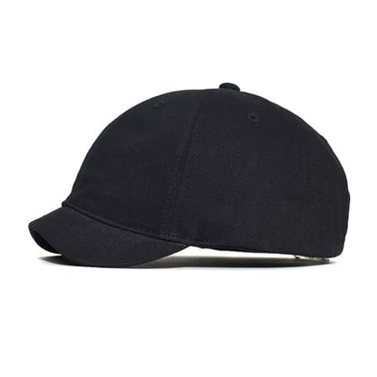 Men's Short Brim Baseball Cap Quick Dry Lightweight Breathable Adjustable Unstructured Dad Hat - color: Black