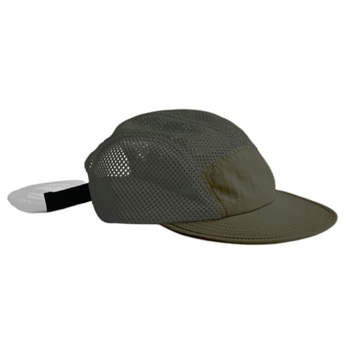 FASHIXD Mesh 5 Panel Runner Hat for Men Flat Brim Quick Dry Running Hat - color: Dark Green