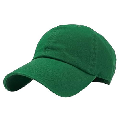 Utmost Unisex Classic Low Profile Cotton Baseball Cap Plain Blank Camoflauge Soft Unconstructed Adjustable Size Dad Hat - color: Kelly Green