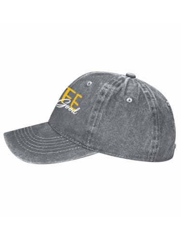 Inspirational Quote Baseball Cap Adjustable Cotton Dad Hats for Women Men - color: Gray