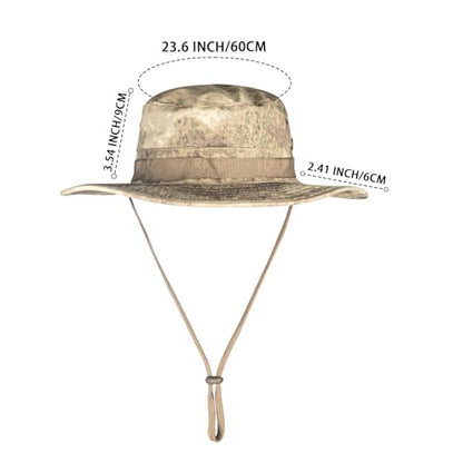 Sun Hats for Men Women Bucket Hat UPF 50+ Boonie Fishing Safari Hat - color: Gray Ruin