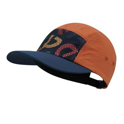 CLAPE Baseball Cap for Men, Water-Resistant Quick Dry 5 Panel Hat for Large Head - color: Bssc2513-orange