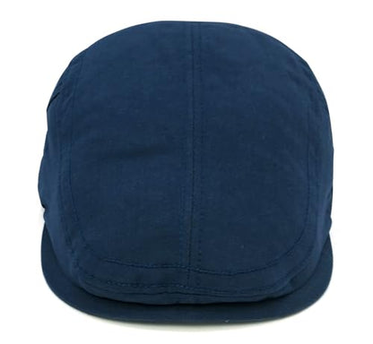 Initlove Mens Newsboy Cap Cotton Ivy Hat Beret Hats for Driving - color: Navy