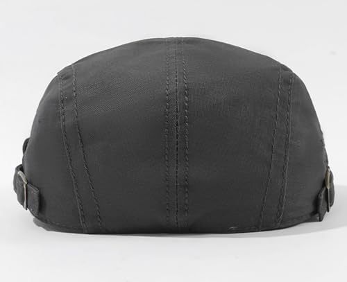 Initlove Mens Newsboy Cap Cotton Ivy Hat Beret Hats for Driving - color: Grey
