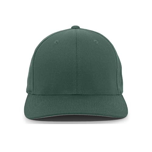 Pacific Headwear Unisex Adult Twill Stretchfit Cap - color: Dark Green, size: Large
