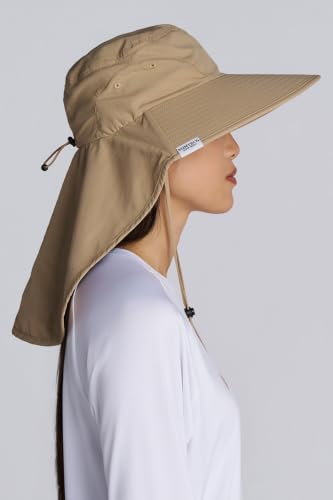 Unisex Wide Brim Sun Hat - UPF 50+ Sun Protection - SafeShade Hat - color: Tan