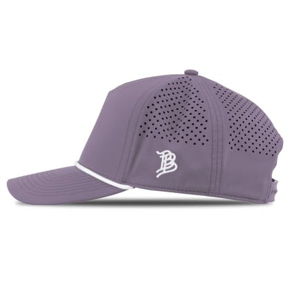 Branded Bills Bare Curved 5 Panel Rope Hat for Men - color: Purple