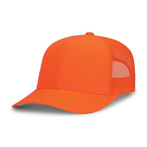 Pacific Headwear Snapback Trucker: Stylish Unisex Cap for All-Day Comfort - color: Blaze Orange, size: One Size
