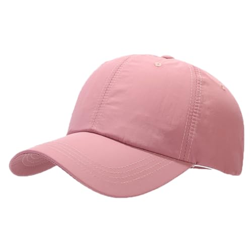 Waterproof Quick Dry Baseball Cap for Men Women Lightweight UV Protection Summer Hats for Outdoor Sports - color: Pink
