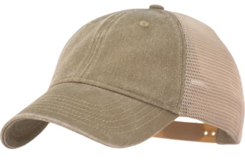 Vintage Washed Soft Crown Baseball Cap Snapback Trucker Hat Men Women Adjustable Mesh-Back Ball Cap