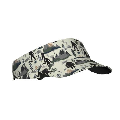 Unisex Adjustable Sports Sun Visor - color: Big Feet