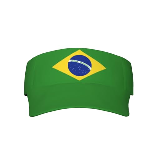 Cute Flag Visors Sun Protection Hats for Men Women Fashion Outdoor Sun Visor Hats Adjustable Summer Hat - color: Brazil Flag 3