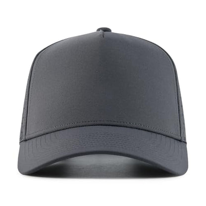 BOTVELA Men Adjustable Snapback Laser Cut Mesh Baseball Cap - color: Dark Grey