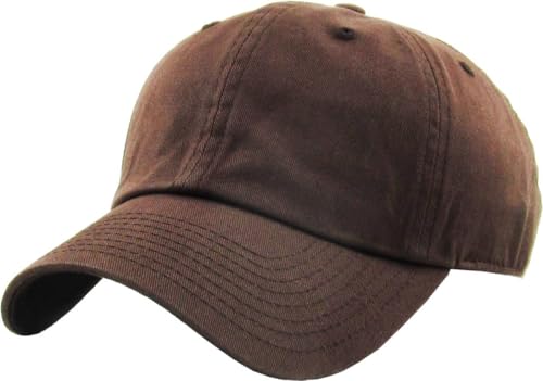 KBETHOS® Classic Washed Cotton Baseball Cap - color: Brown