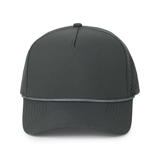 HH HOFNEN Quick Dry Baseball Cap Snapback Golf Trucker Hat for Men Women - color: #1 Dark Gray