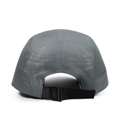 Croogo 5 Panel Running Hat Quick Dry Baseball Cap Sun UV Sports Outdoor Cap - color: Wbbc3-gray
