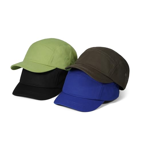 Croogo 5 Panel Short Brim Cotton Baseball Cap Adjustable Hat for Men - color: Royalblue