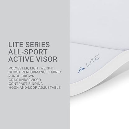 Pacific Headwear Unisex Adult Pacific Headwear Lite Allsport Active Visor - color: White
