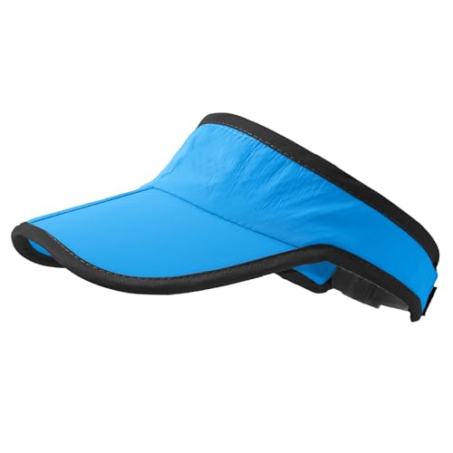 Jastore Kids Girls Boys Packable Hat Sun Visor Hats Quick Dry Sports Summer Golf Visor Hat - color: Blue