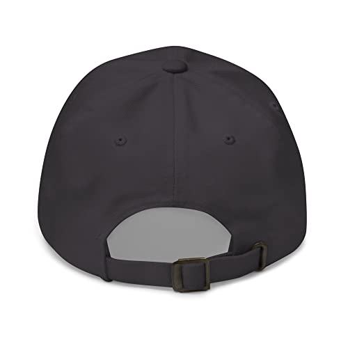 NX Feral Embroidered Curved Bill Cap Relaxed Fit Low Crown Adjustable Dad Hat - color: Dark Grey