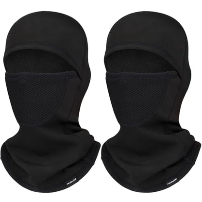 HASAGEI Ski Mask,Balaclava Face Mask for Men&Women,Winter Windproof and Warm,UV Protection Mask,Motorcycle Snowboard&Riding - color: Black*2
