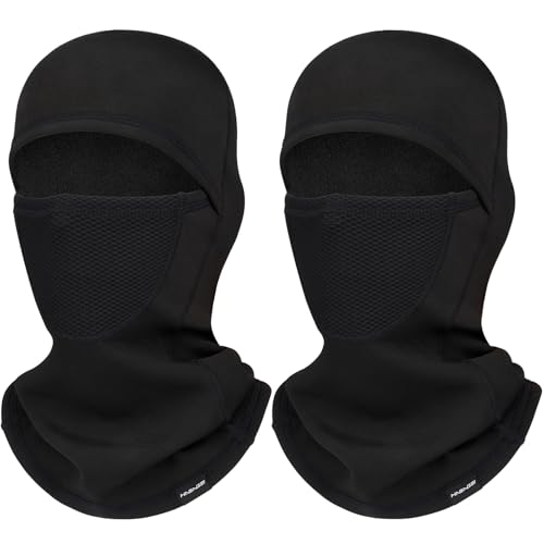 HASAGEI Ski Mask,Balaclava Face Mask for Men&Women,Winter Windproof and Warm,UV Protection Mask,Motorcycle Snowboard&Riding - color: Black*2
