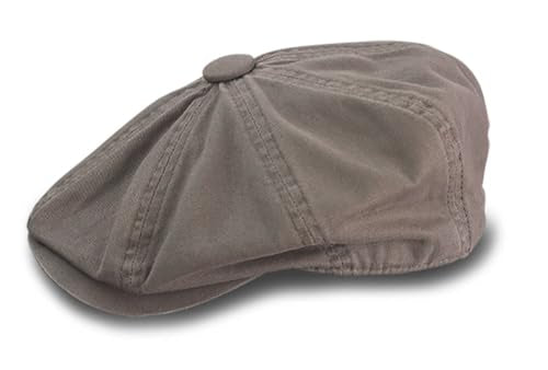 Broner Mo' Money Garmet Washed 8-Quarter Newsboy Cap - color: Olive, size: Small