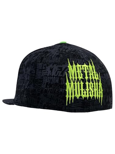 Metal Mulisha Ghost 3 Flex Hat - color: Black Green, size: Large-X-Large
