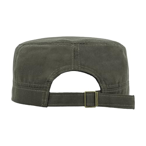 TopTie Army Cadet Cap Hat Polyester Cotton Twill Security Hat - color: Army Green