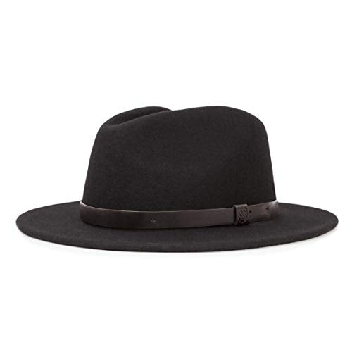 Brixton Messer Fedora - color: Black/Black, size: Small