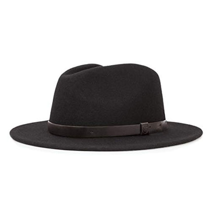 Brixton Messer Fedora - color: Black/Black, size: Medium