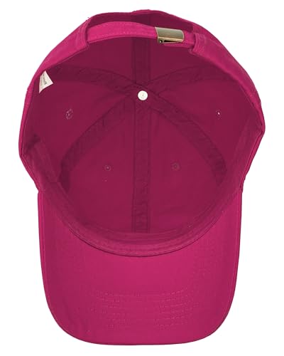 Gelante Cotton Twill Washed Unstructure Baseball Cap - Adjustable Blank Hat for Men Women - Wholesale Bulk Lot of 6 Pack - color: Solid Hot Pink