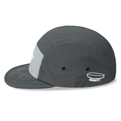 Clakllie Quick Dry Short Brim Hats for Men 5 Panel Running Hat Waterproof Baseball Cap Outdoor Hiking Hat Flat Bill Cadet Cap - color: Cdus-bssd2567-grey