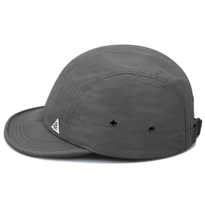 Clakllie Quick Dry Short Brim Hats for Men 5 Panel Running Hat Waterproof Baseball Cap Outdoor Hiking Hat Flat Bill Cadet Cap - color: Cdus-ddy1-gray