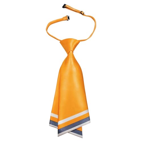 Mantieqingway Women Uniform Necktie Adjustable Strap Striped Pre-tie Ties - color: Yellow