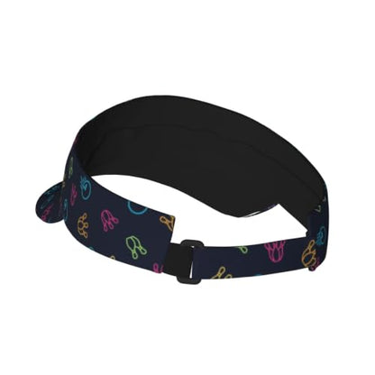 Leopard Print Sun Visor Hat Adjustable Sports Beach Cap for Men Women - color: 27