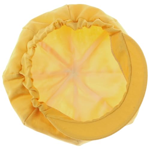 Lipodo Classic Baker Boy Cap Made in Italy Linen Cotton Ladies Elastic Band Spring Summer - color: Yellow