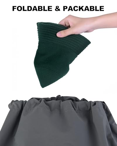 GADIEMKENSD Winter Bucket Hat - Premium Wool, Packable, Plain Colors, Unisex Warm Hat - color: Dark Green 2.0, size: Medium