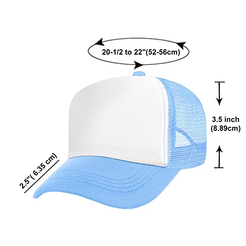 TOPTIE Kids Trucker Hat 5-Panel Foam Front Snapback Cap (Ages 3-7) - color: Pink