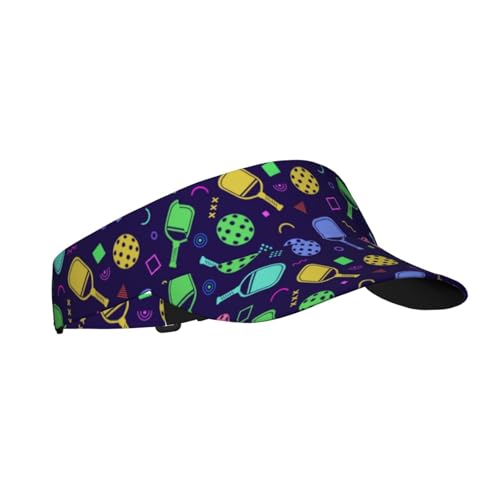 Unisex Adjustable Sports Sun Visor - color: Pickleball