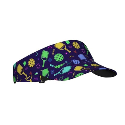 Unisex Adjustable Sports Sun Visor - color: Pickleball