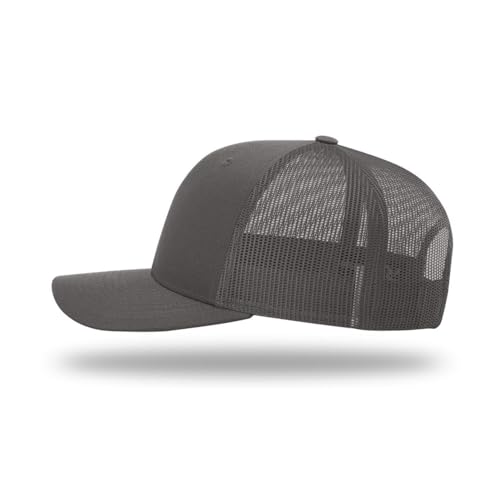 Richardson 112 Classic Six-Panel Adjustable Snapback Trucker Cap - color: Charcoal