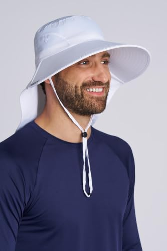 Unisex Wide Brim Sun Hat - UPF 50+ Sun Protection - SafeShade Hat - color: White