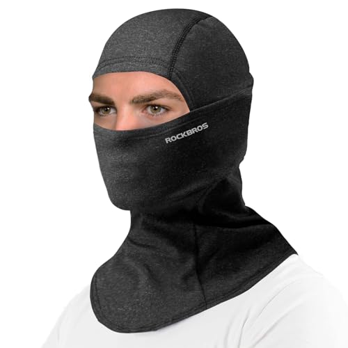 ROCKBROS Windproof Thermal Balaclava Ski Mask for Men and Women Cycling - color: Black Grey