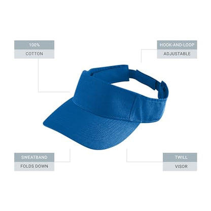 Augusta Sportswear Sport Twill Visor - color: Royal